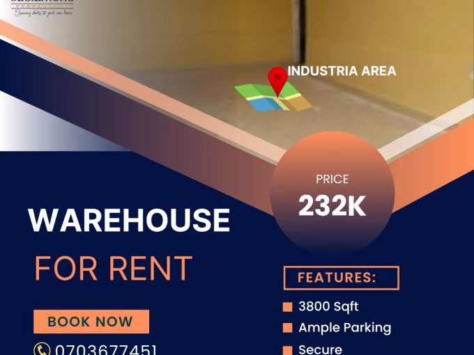 Prime 3800 SQFT Warehouse